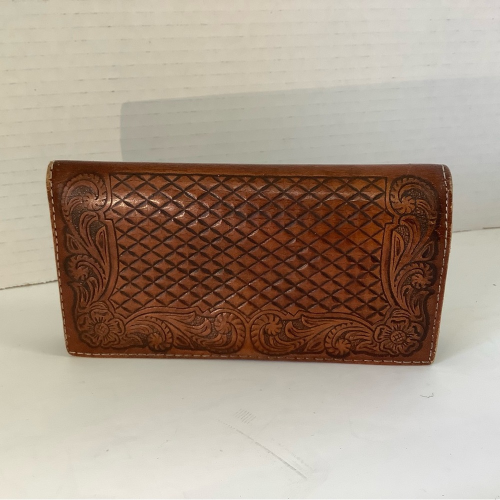 Ariat Brown Leather Wallet/checkbook cover D-S3